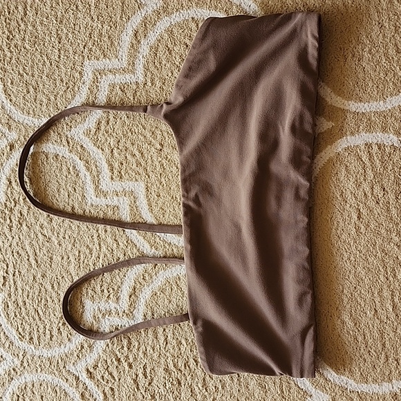 Lululemon Nulu Strappy One-Shoulder Bra A/B Cup In Taupetastic EUC - Picture 3 of 6